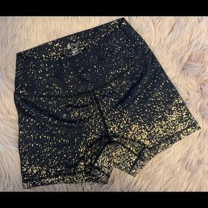 BuffBunny Rosé shorts- black with rose gold